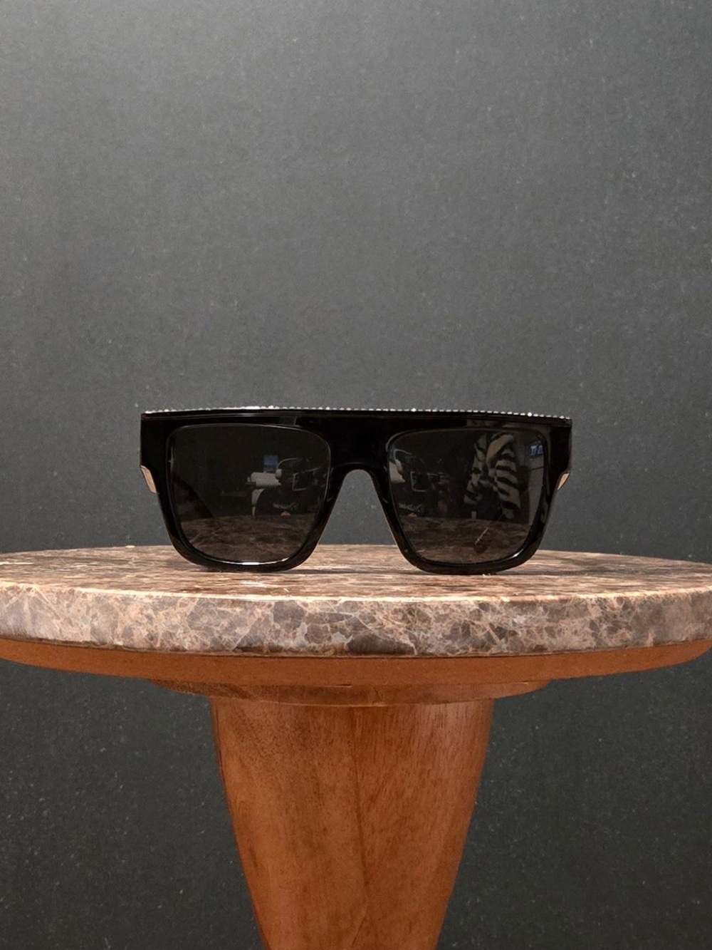 magda butrym x linda farrow | crystal flat top sunglasses | luxury
